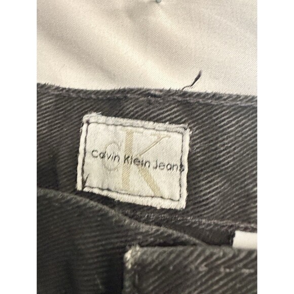 Mens Calvin Klein Regular Fit Straight Leg Black Stretch Denim Jeans Size 32x30 - Picture 7 of 8